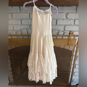 Cream Lace flower girl dress